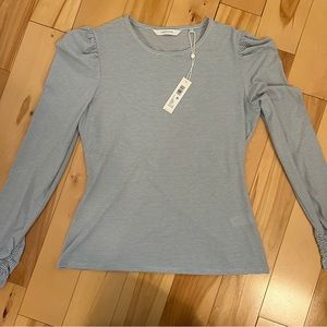 Rebecca Taylor Puff Sleeve Long Sleeve Top L